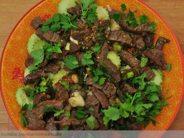 Thai Rindfleischsalat mit Gurke