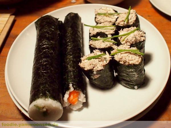 Selbstgemachtes Silvester Sushi