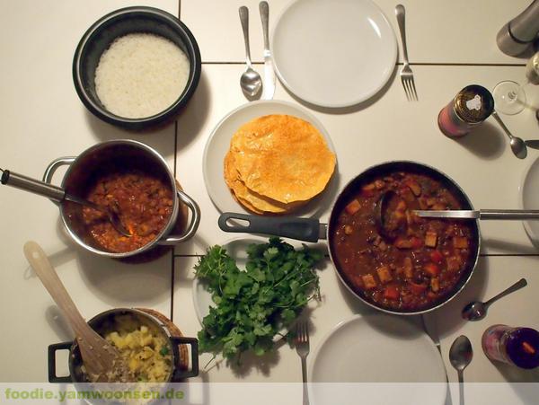 Zwei verschiedene indische Currys