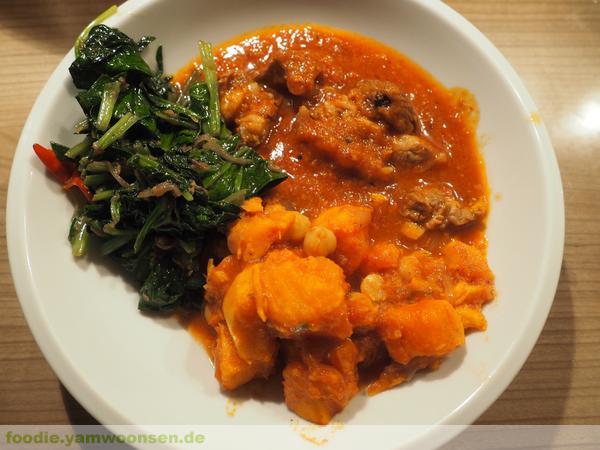Zwei indische Currys und einmal Spinat