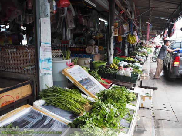 Der Lebensmittelmarkt in Thong Sala