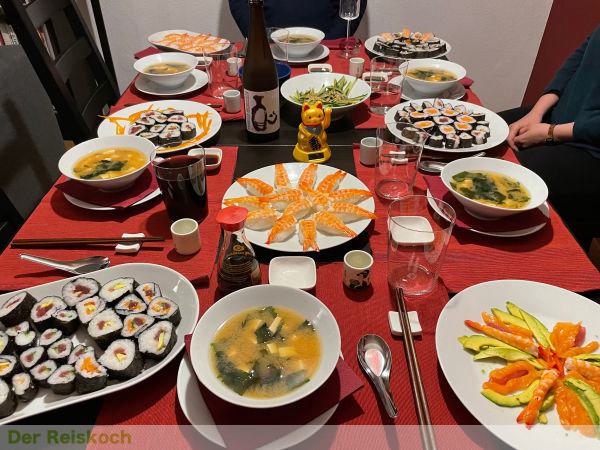 Spontane Sushi-Party bei Manuel